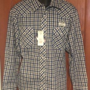 NWT Wrangler Western Pearl Snap Button Front